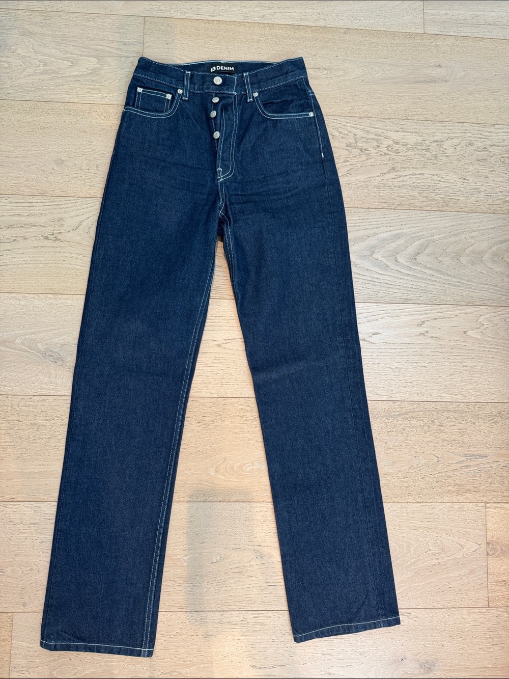 EB Denim Straight-Leg Jeans in Dark Indigo